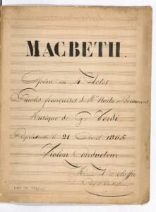 Macbeth violon