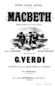 Verdi Macbeth francese 1865 Escudier