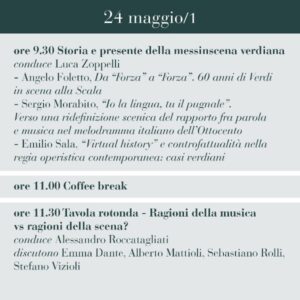 Convegno Verdi in scena oggi